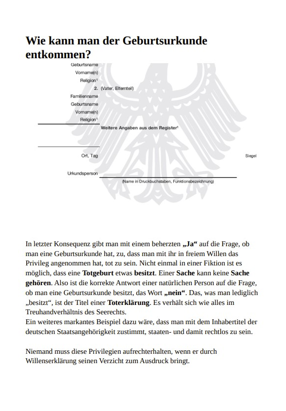 TAK on Twitter "Wie kann man der Geburtsurkunde entkommen https//t.co/ORnyzpiZkC" / Twitter