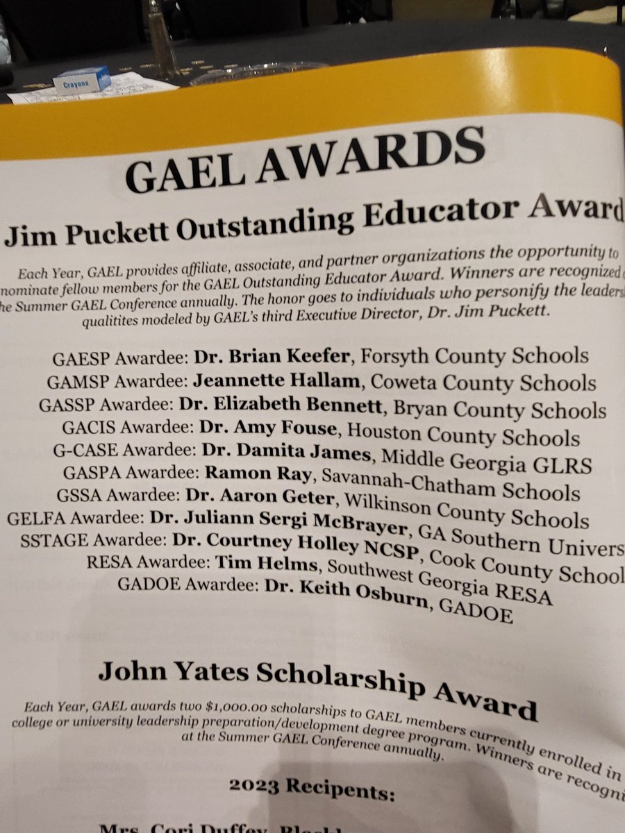 Congratulations to Ramon Ray, SCCPSS, Dr. Elizabeth Bennett, Bryan County, and Dr. Damita James, MGGLRS, for being awarded the Jim Puckett Outstanding Educator Award at GAEL! <a href="/daaj14/">Dr. Damita James</a> <a href="/ebennett16/">Elizabeth Bennett</a> <a href="/SCCPSS/">Savannah-Chatham County Public Schools</a>