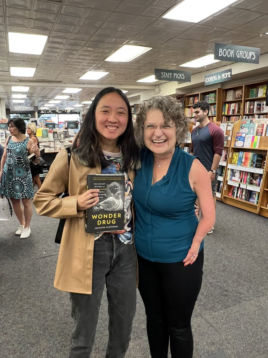 Part 2 of my last tweet: so wonderful to hear and meet <a href="/jvanderbes/">Jennifer Vanderbes</a>! It was truly special to be in the audience and hear her speak. If you do not know about the history of USA Thalidomide survivors - you absolutely should read her book! Also doubly special to finally meet Carolyn
