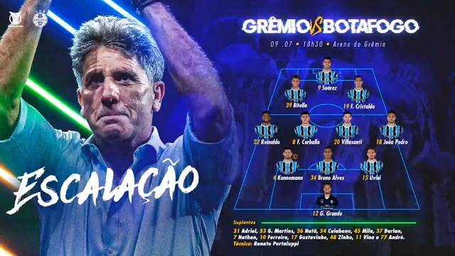 Grêmio FBPA - 📋 ESCALAÇÃO DO IMORTAL! [#PraCegoVer]