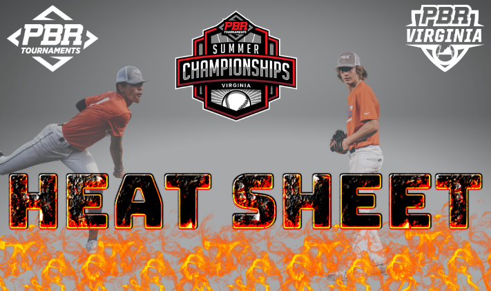 ⚾ Virginia 14/15U Summer Championships Heat Sheet ⚾ See pitcher velos and all sortable data from the final Summer Championship weekend. 🔗 loom.ly/T_pA_gM #PBRIsThere #VADCSummerChamp