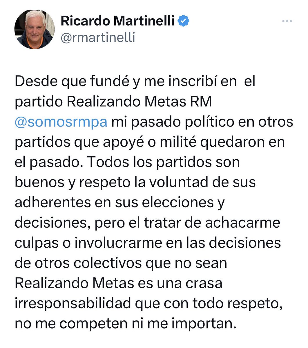 AlvaroAlvaradoC's tweet photo. Ricardo Martinelli, allí le dejó su tuit del 22 de marzo, por si le sirve para reaccionar luego de la derrota de hoy. Saludos https://t.co/NrxsYLH6GI