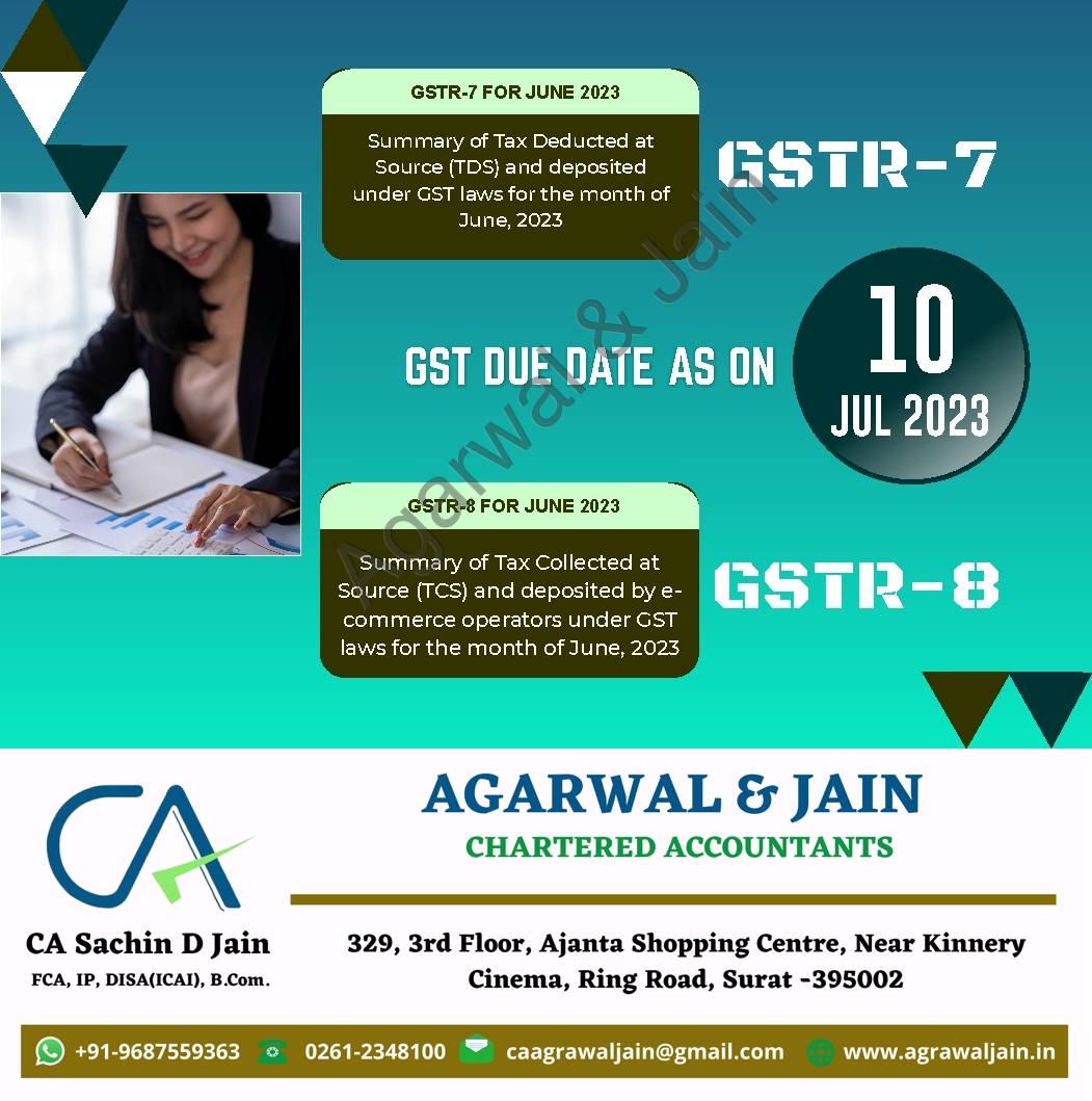 Today is the due date for filing:
GSTR-7 and GSTR-8
i.e. TDS deducted / TCS collected returns in GST. #GST #DueDate #GSTUpdates #GSTGyan #GSTDueDate