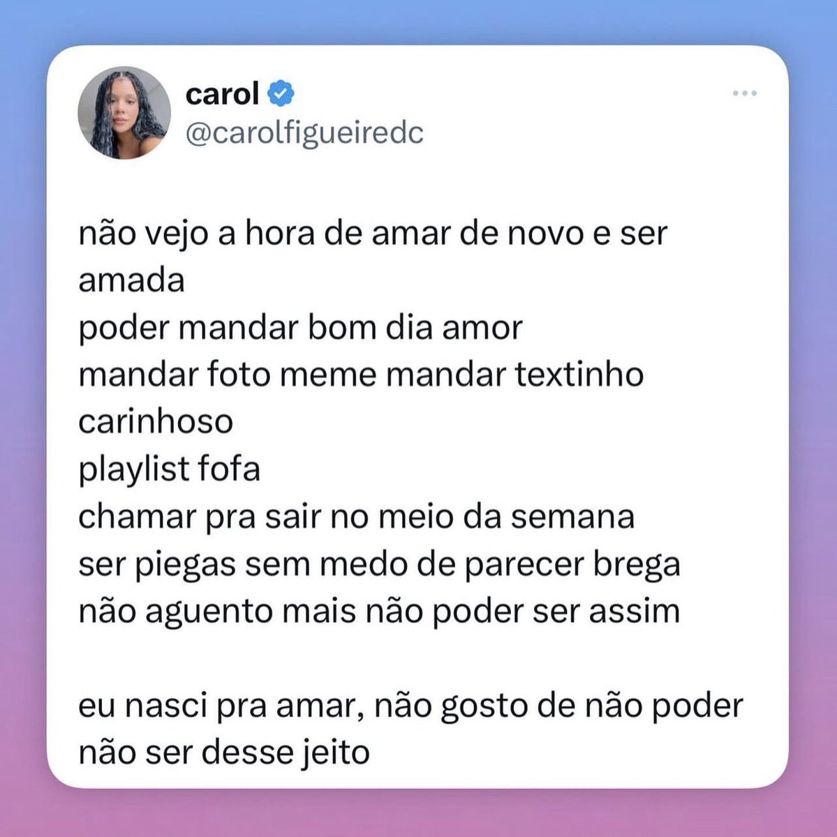 JessMatos's tweet photo. Oi, Deus! Sua filha já está pronta para amar de novo 🙏🏼🙏🏼🙏🏼 https://t.co/eN9tQS30AO