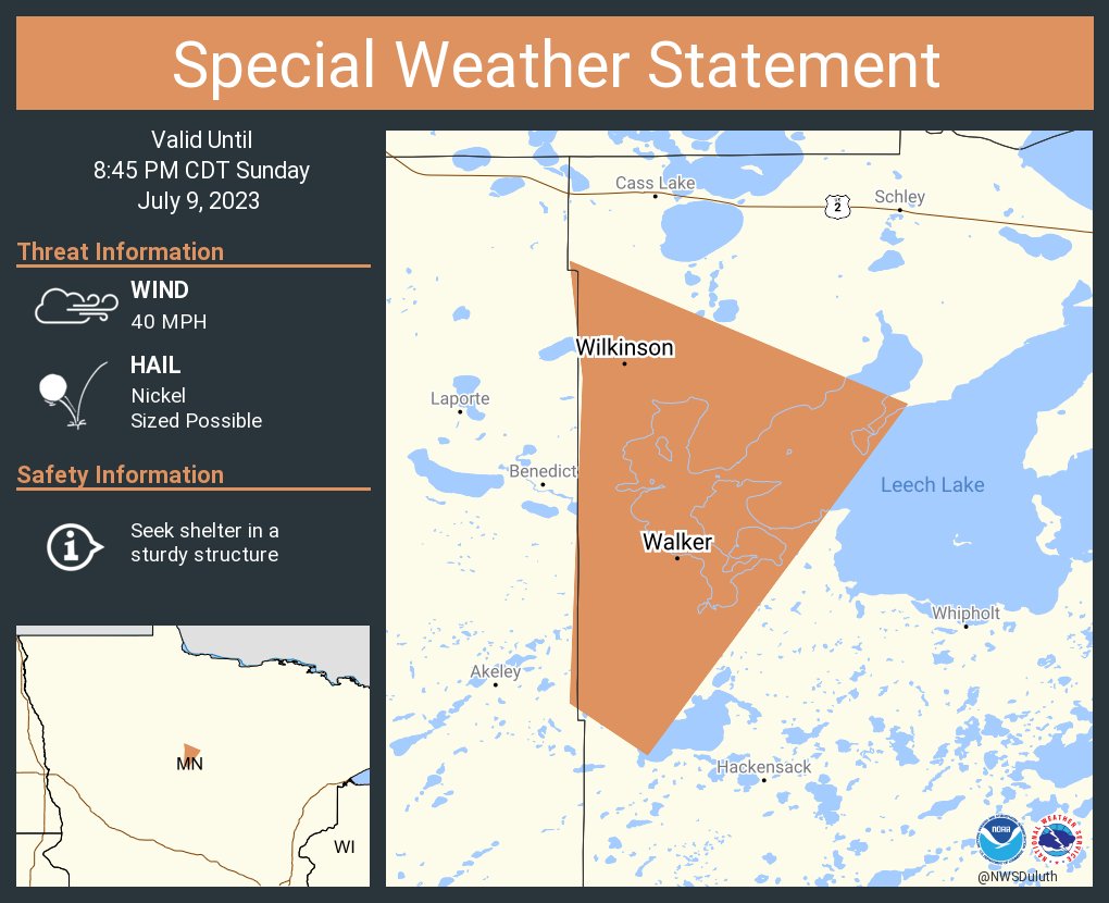 NWS Duluth on Twitter "A special weather statement has been issued for
