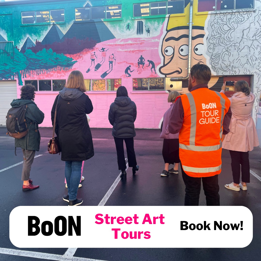 Our Boon Street Art Tours are LIVE! Yes that's right, just head to our website boonarts.co.nz/boontours to book yourself a sweet Street Art Tour.