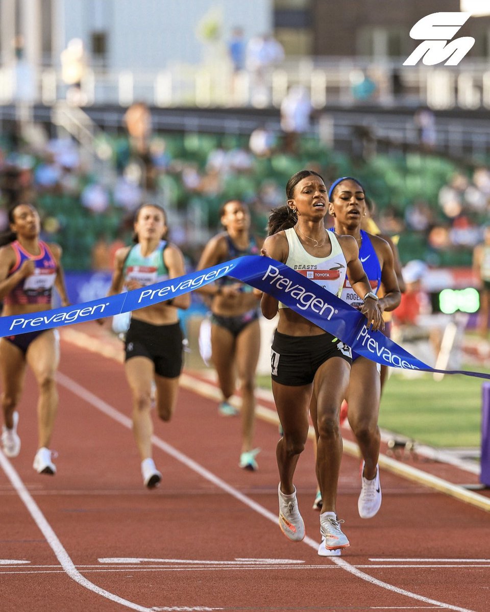 CitiusMag's tweet photo. Call it a sweep 🧹
 
@BeastsTC’s Nia Akins adds a #USATFOutdoors 800m title to go with her indoor title, running 1:59.50 to win the final of the women’s 800m.
 
Raevyn Rogers makes another global team in a season’s best 1:59.83 in 2nd and Kaela Edwards makes her first in 3rd. https://t.co/i3qSX07c53