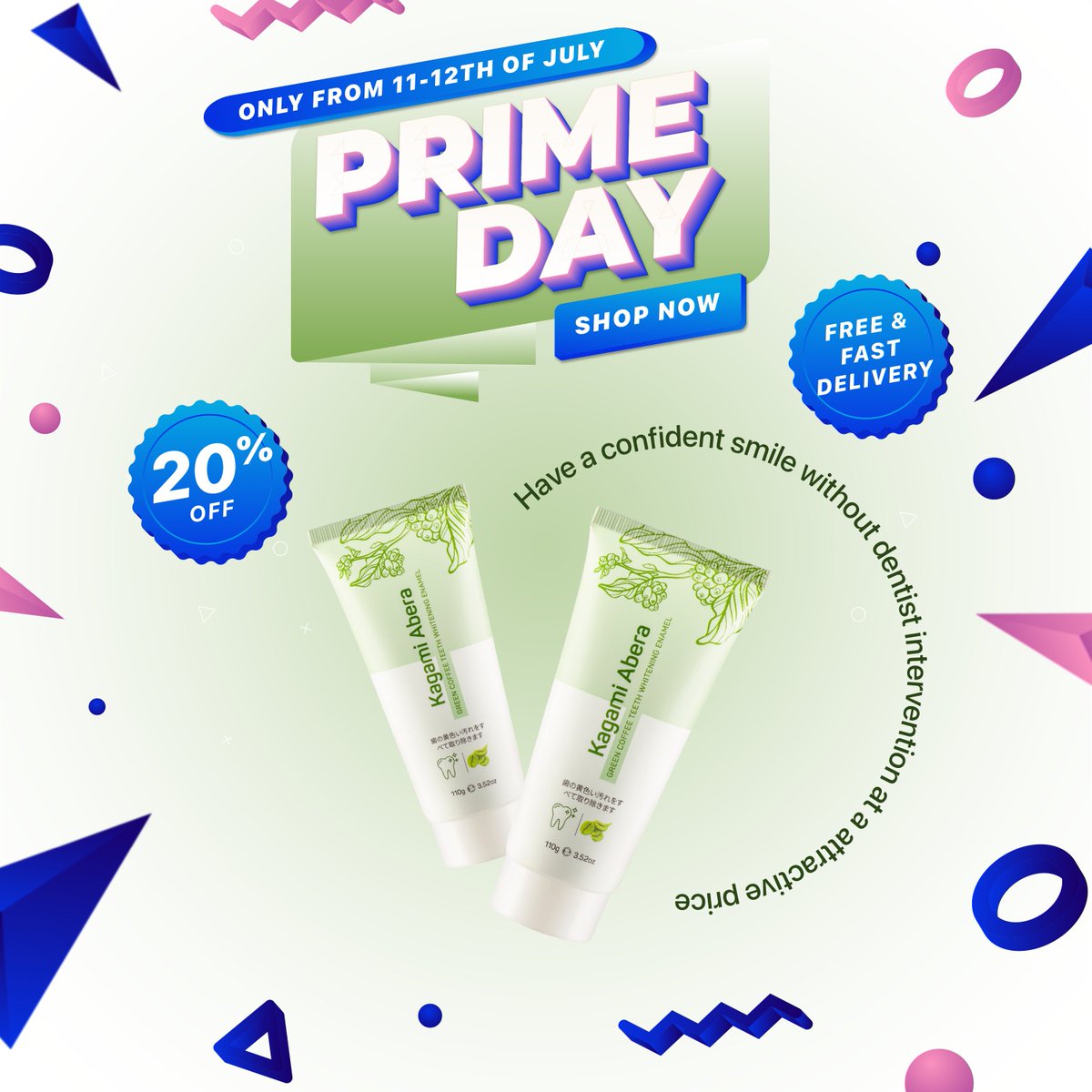 Have a confident smile without dentist intervention at an attractive price.
Show now: amazon.com/ABERA
#Abera #primeday #NaturalSmile #HealthyTeeth #OrganicOralCare #EcoFriendlyBeauty #CleanBeauty #GreenBeauty #ToxinFree #NaturalIngredients #OralHealth #NaturallyFresh