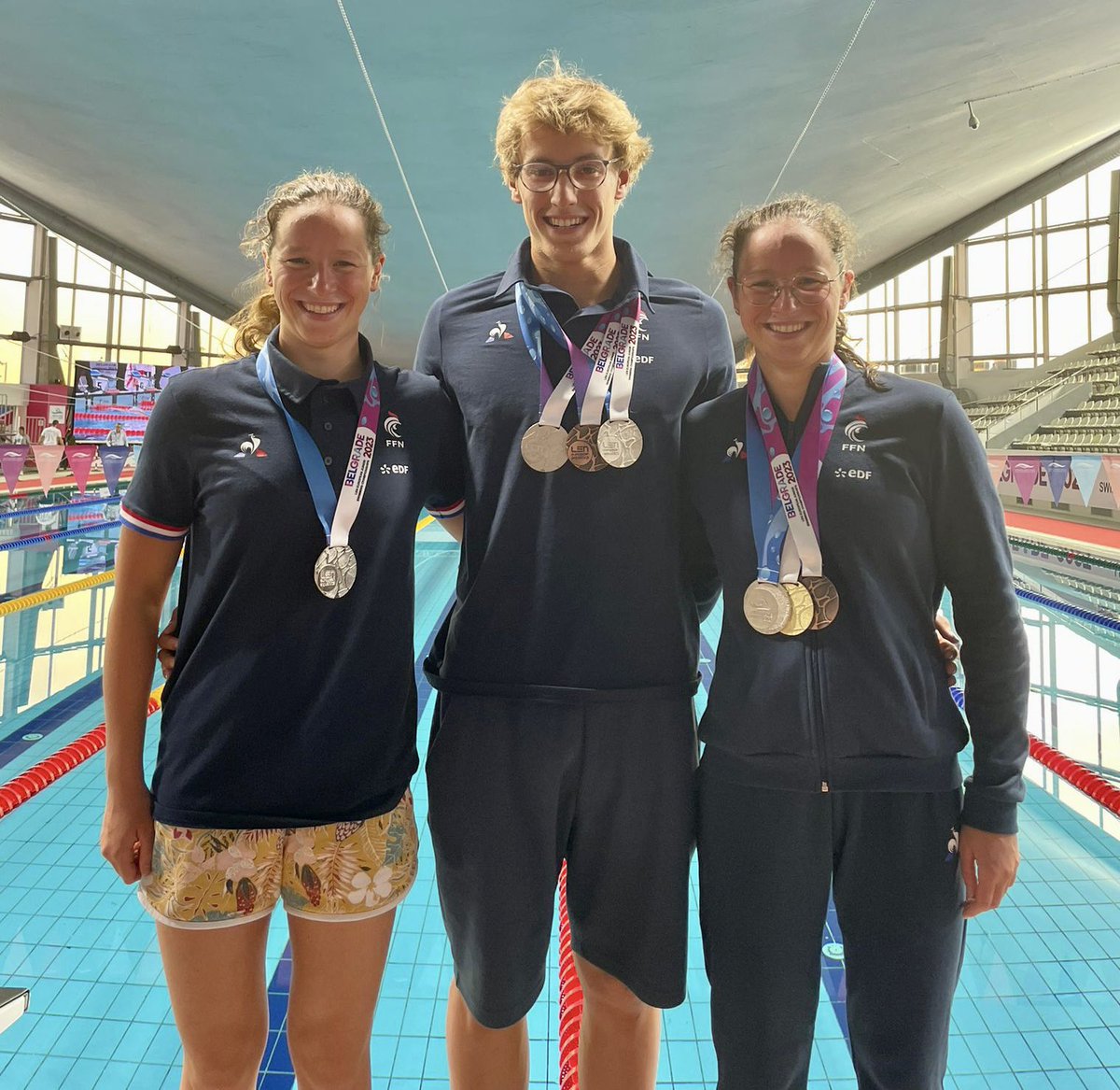 Championnat d'Europe Juniors 2023
Moisson incroyable pour le CNO ST Germain avec 7 médailles

Justine Delmas
🥇 200m Brasse
🥈 Relais 4x100m 4n
🥉100m Brasse

Come Jaegle
🥈🥈Relais 4x100m NL et Relais 4x200m NL
🥉 Relais 4x100m NL mixte

Lucie Delmas
🥈 Relais 4x100m 4n

#2005