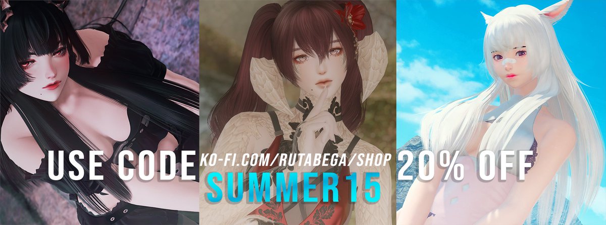 rutamods's tweet photo. Hey all!! I finished adding all of my current work to my Ko-fi shop, and I figured to celebrate, I'd do a little summer sale, store-wide!

🌟Lasts from July 9th to the 29th 

Link to shop below ⬇️ https://t.co/x2hzyJDsOm