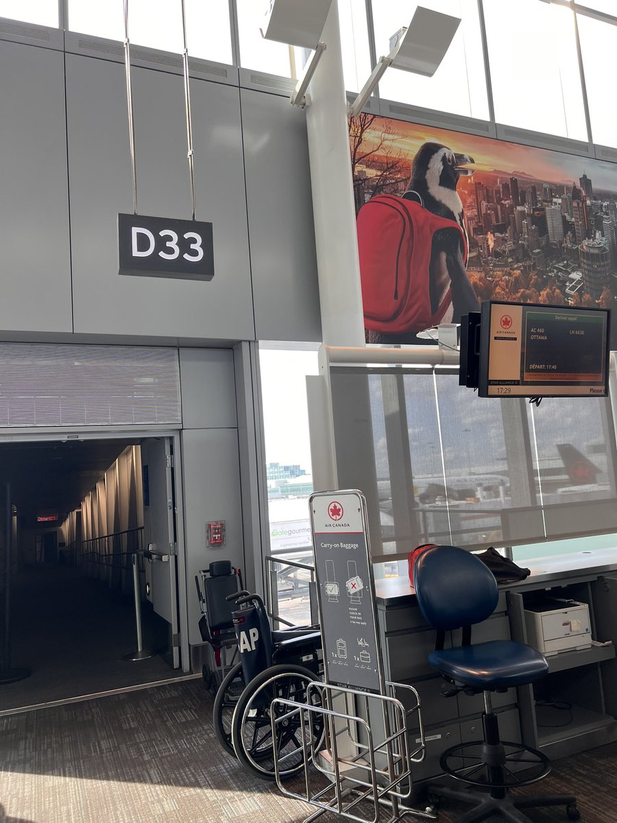Miritako's tweet photo. @AirCanada this is my flight leaving without me, when I got to the gate when boarding was starting. Why? Because my flight out of Amsterdam was 3h late. You rebooked me and now won’t honor my original flight because you put someone you overbooked in my seat. #worstairlineever https://t.co/It4OMXIzt3