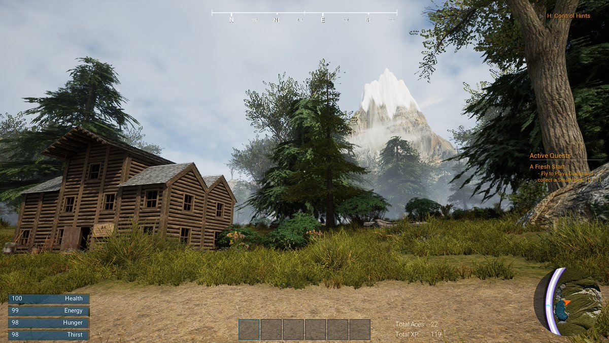 #MistyMountain as seen from besides the #MistyMountain Hunting Lodge. <a href="/AlterVerseGame/">AlterVerse</a>