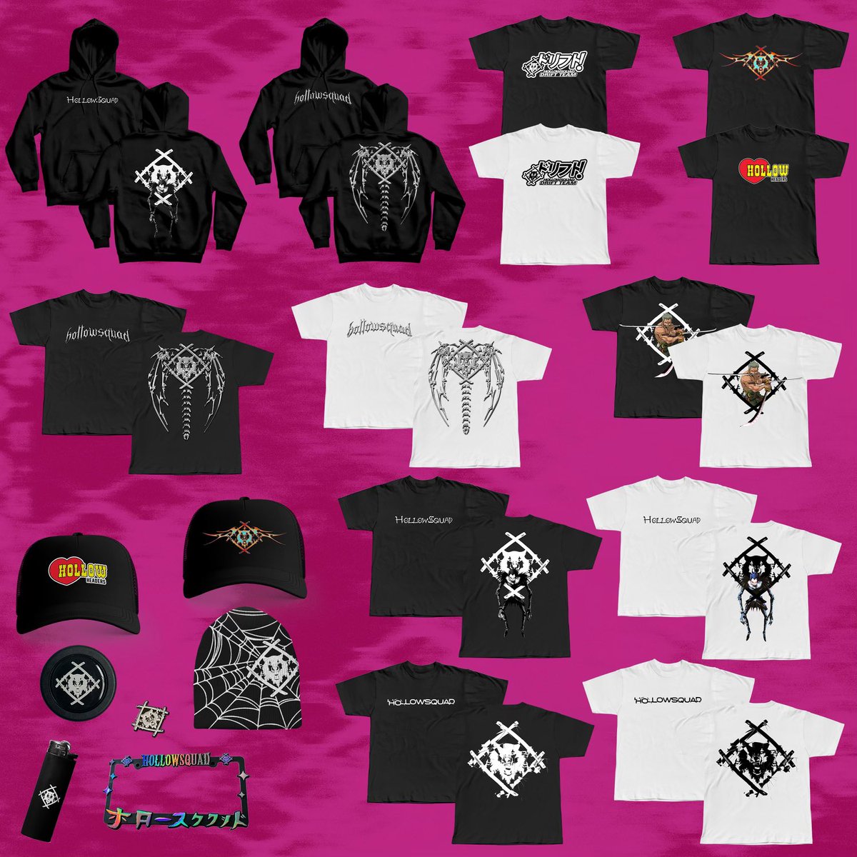 HOLLOWSQUADLA's tweet photo. Summer drop 1 🐺 Now available online 
https://t.co/Z2M3ILIxB8 https://t.co/eDD1d0QXoW