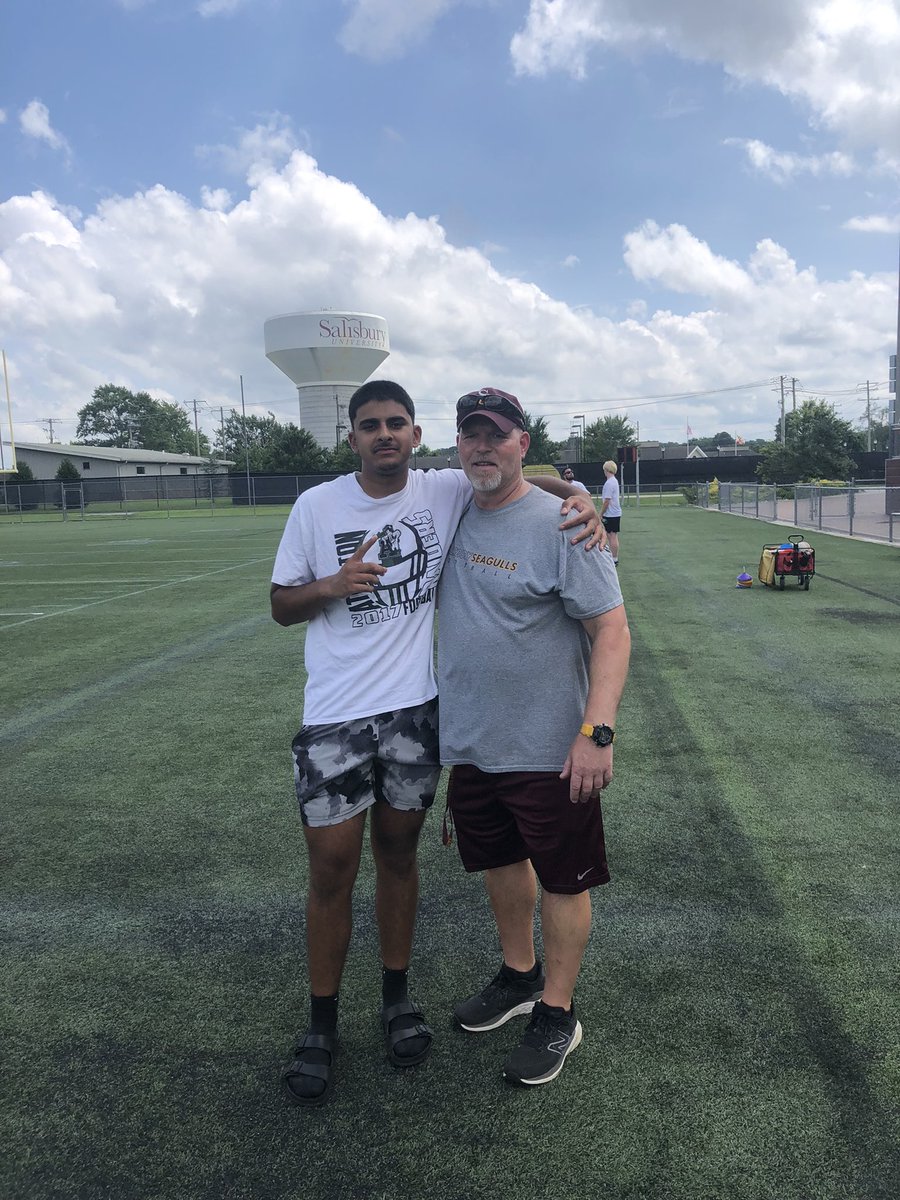 Had a great time at Salisbury prospect camp today @CoachEWoodson @AtholtonFB @SeaGullFootball @slwood4
