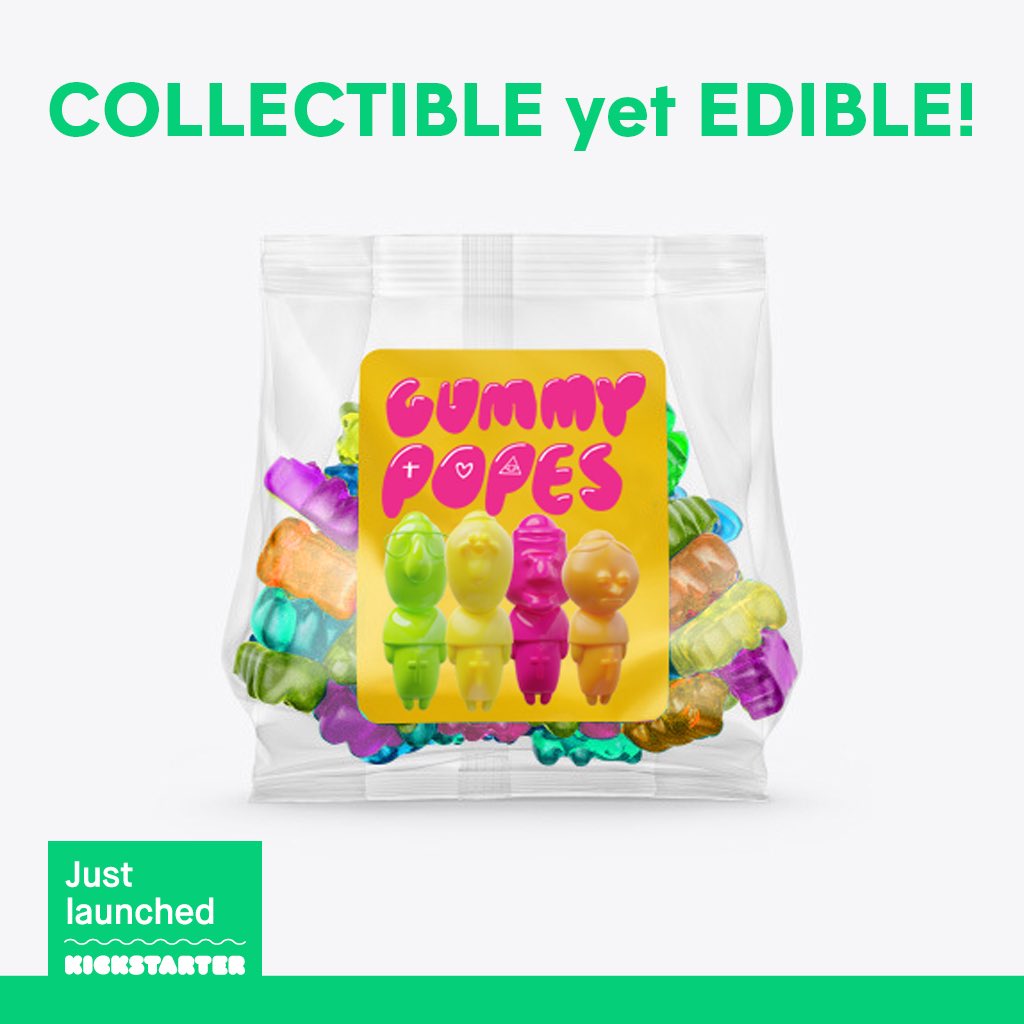jabreeer's tweet photo. New designertoys and candybrand The Gummy Popes launched on Kickstarter! Get in early, get a discount! Link in bio! 

#designertoys
#arttoys
#kickstarter
#kickstartercampaign
#haribo
#collectibles
#popvinyl
#bearbrick https://t.co/XathVRY04k