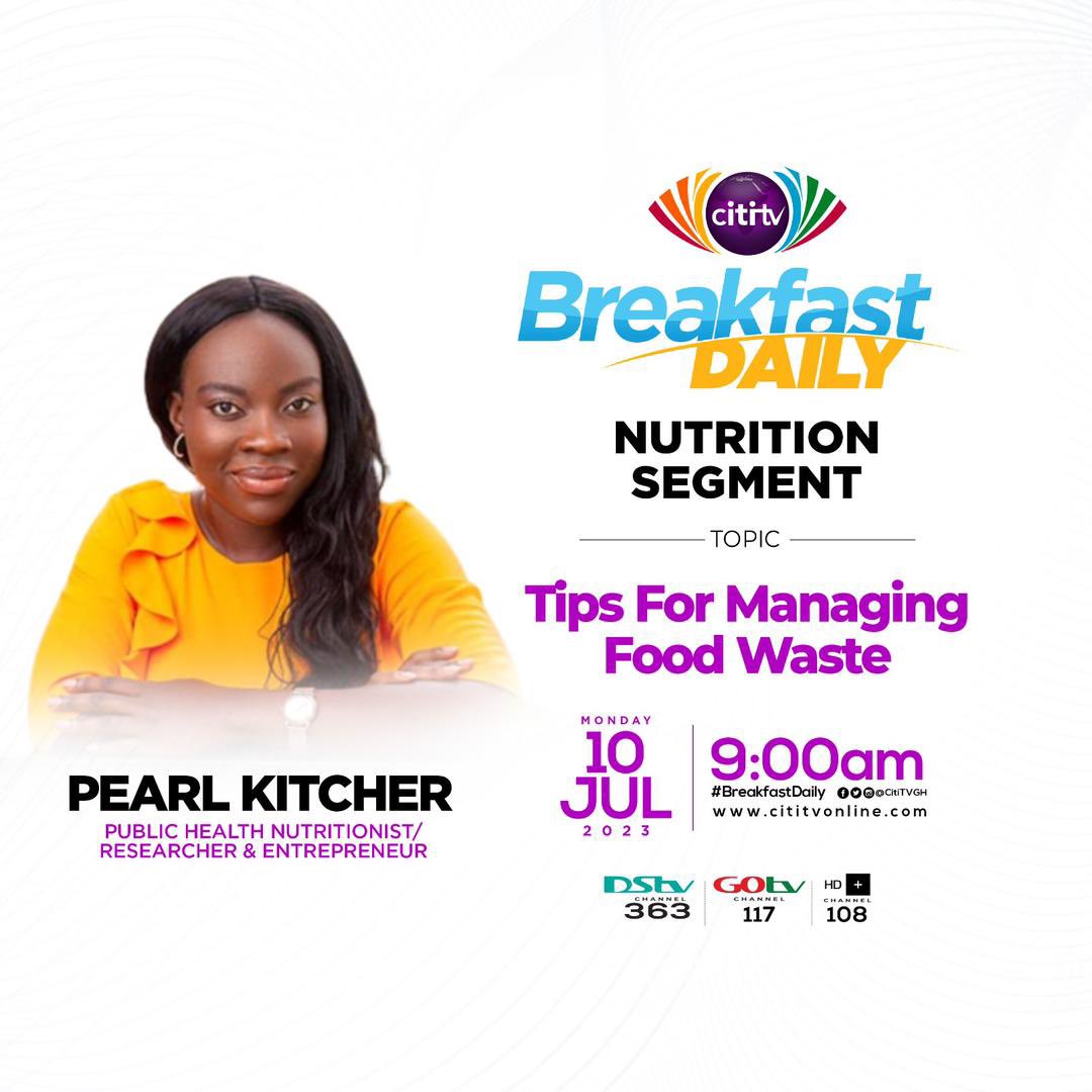 dodowa_hub's tweet photo. Are you tuning in tomorrow? 

Our outgone curator(now member) and public health expert @PearlKitcher talks to @CitiTVGH on ways we can manage food waste. https://t.co/29V1TTBSiR