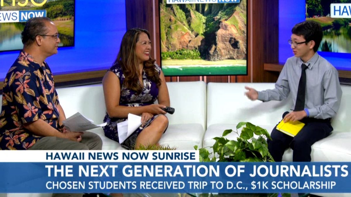 mhspinion's tweet photo. July 9 on the Hawaii News Now Sunrise 7 a.m. show, Pinion journalist Shane talked about his experience in Washington D.C. for a journalism conference.  He said, "Journalism is not  just, you're telling the story. You're documenting the history,  the stories, now for the future." https://t.co/C8BDKb2IkZ
