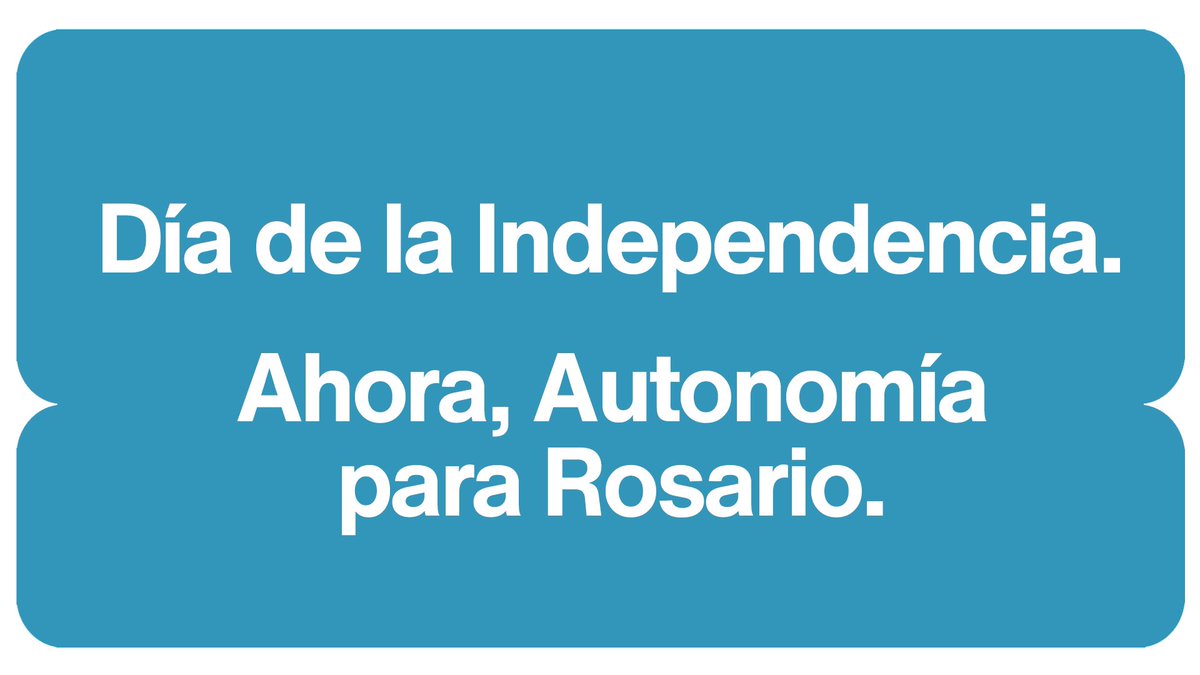 pablojavkin's tweet photo. Si en 1816 no hubo más argumentos para negarnos la Independencia, ahora no hay más argumentos para negarnos la Autonomía. 
Ciudad Autónoma de Rosario. Ya. https://t.co/vkj2g4ziMI