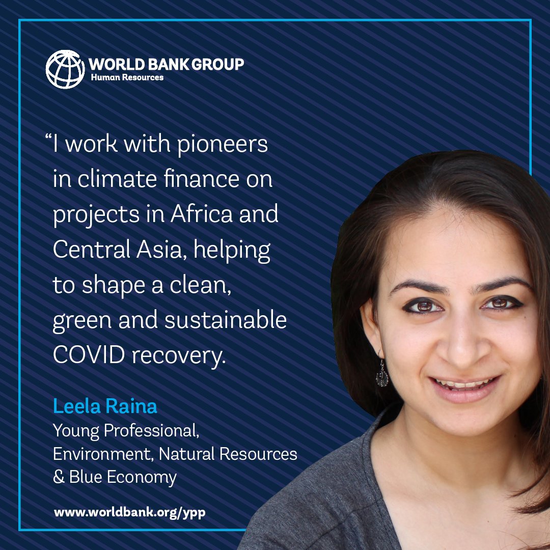Are you a development professional with expertise in climate change or a climate economist interested in working at the World Bank Group? Join <a href="/WorldBank/">World Bank</a> <a href="/IFC_org/">IFC</a> and <a href="/MIGA/">MIGA</a> through the World Bank Group Young Professionals Program.  Go to: wrld.bg/ebj150P4YF9