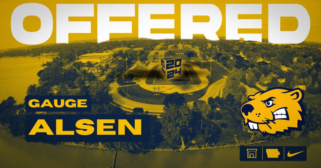 Gauge Alsen (@gauge_alsen) on Twitter photo #AGTG After a great camp and a great conversation with @CoachJ_BVU I am blessed to receive my first offer from <a href="/BVU_Football/">BVU Football</a> <a href="/Coach_Dickinson/">Austin Dickinson</a>
@KCottonMoya #AGTG After a great camp and a great conversation with @CoachJ_BVU I am blessed to receive my first offer from <a href="/BVU_Football/">BVU Football</a> <a href="/Coach_Dickinson/">Austin Dickinson</a>
@KCottonMoya