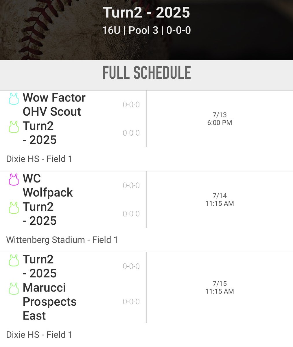 2025s Schedule