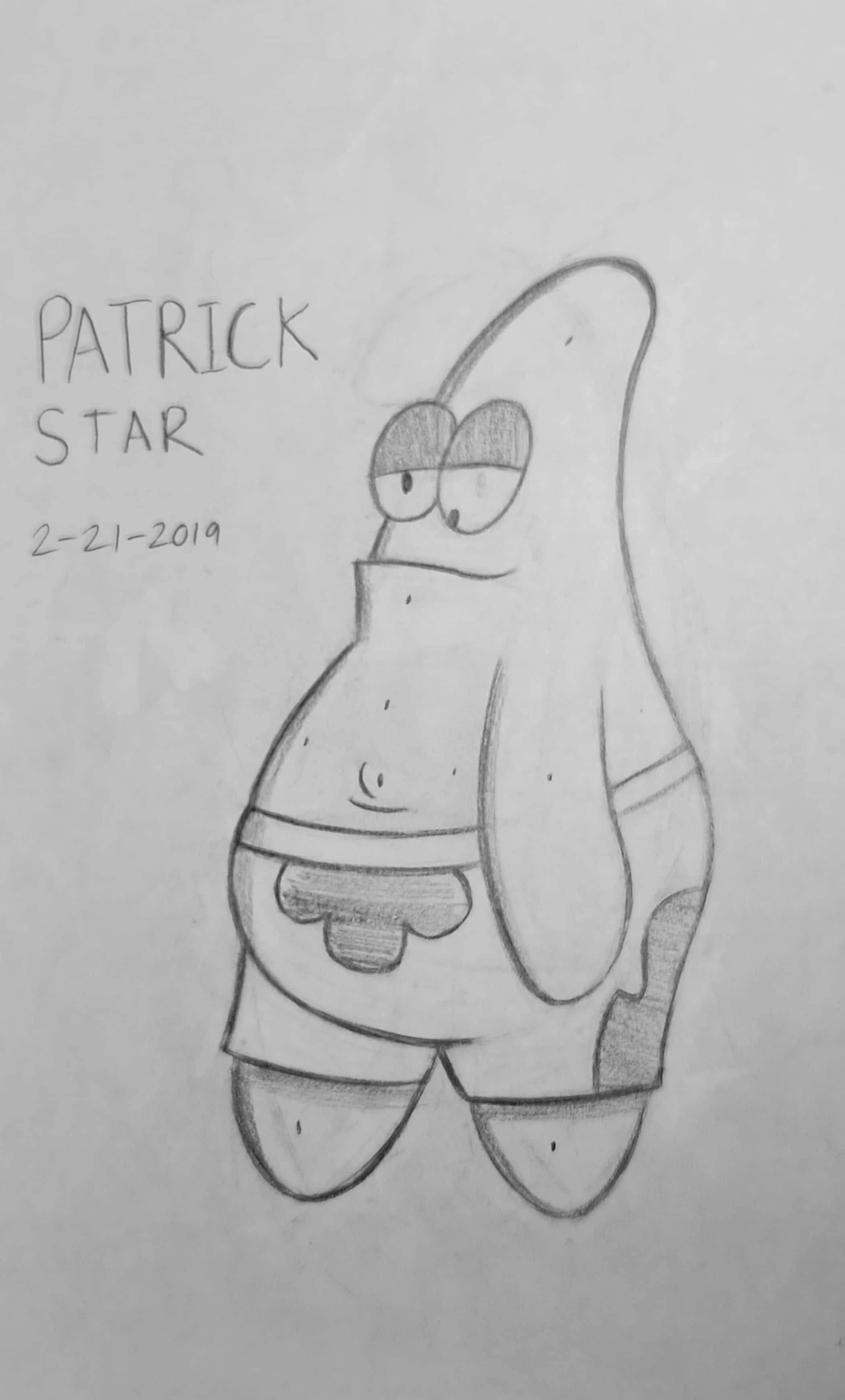 patrick star drawing