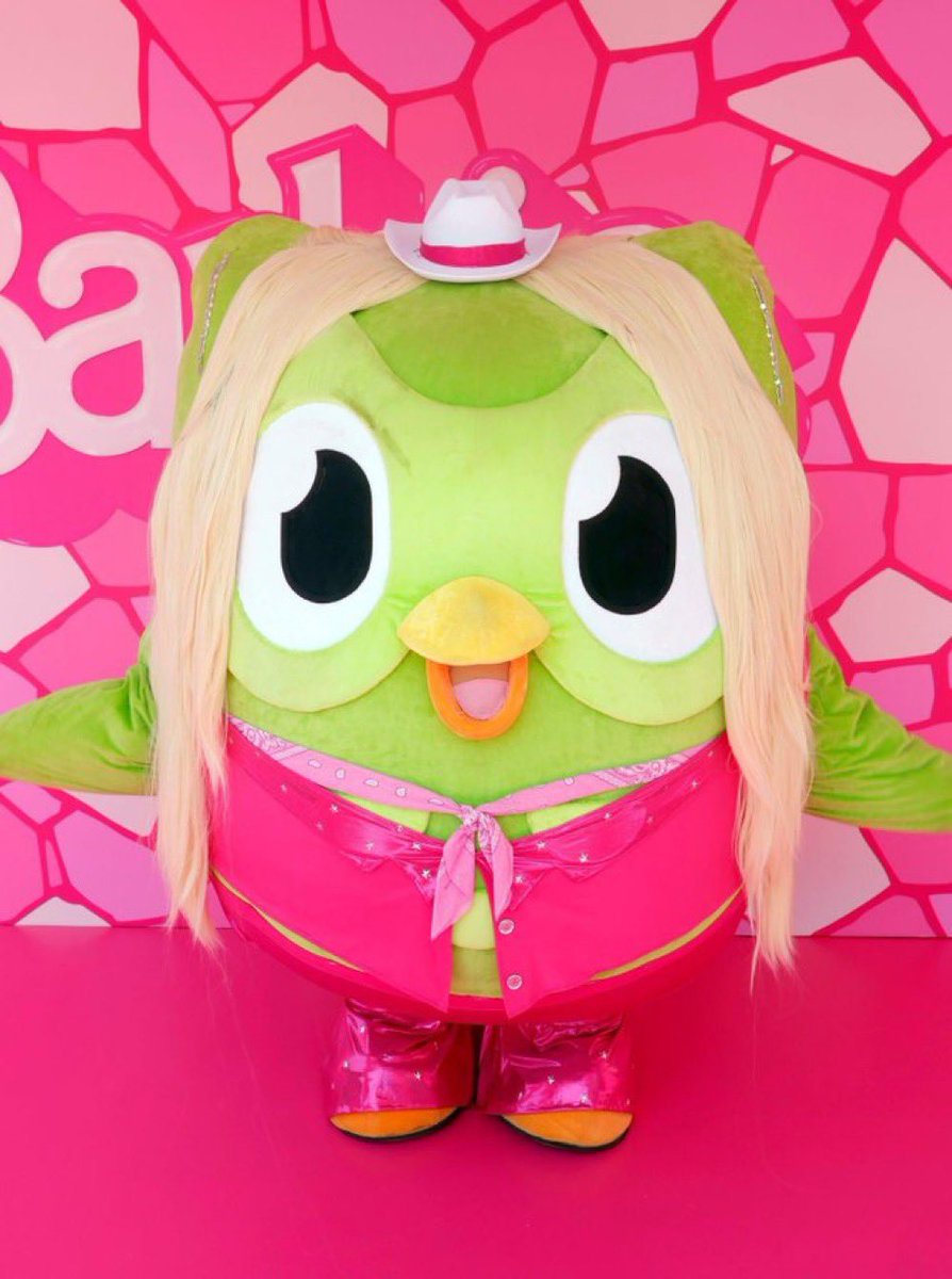Duolingo attends the #Barbie premiere in Los Angeles.