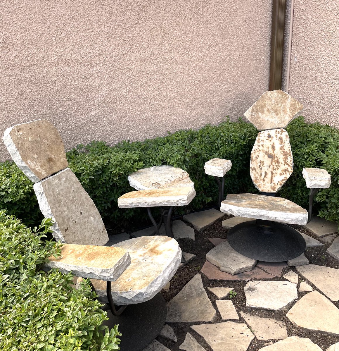 Must be an employee break area. 
(Management doesn’t want them getting too comfortable)