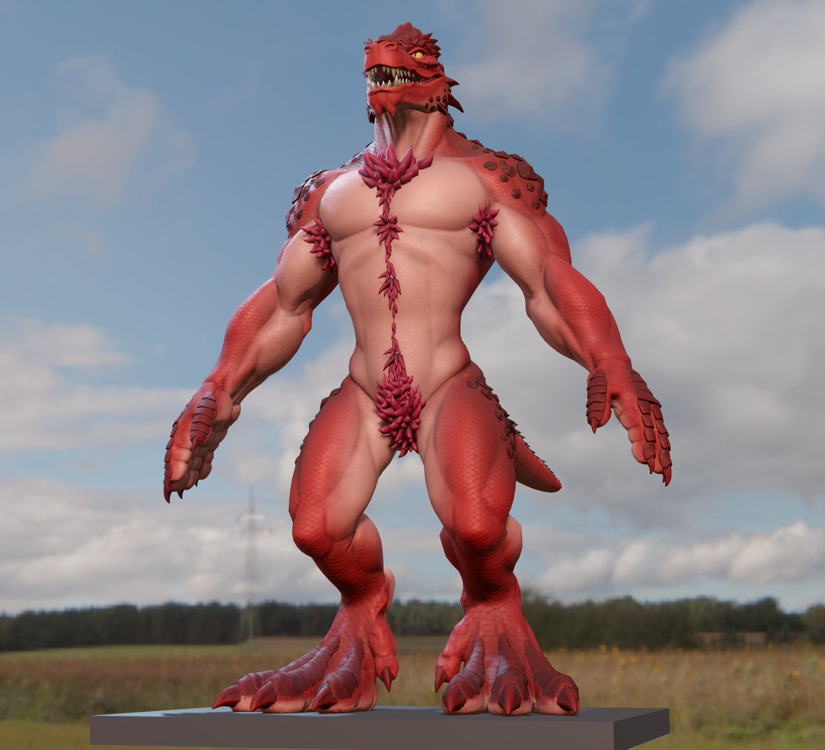 Model for <a href="/zartersus/">Zartersus</a> all textured up and inside blender, ready for a whole lot of rigging and then integration into VR Chat 😄👌