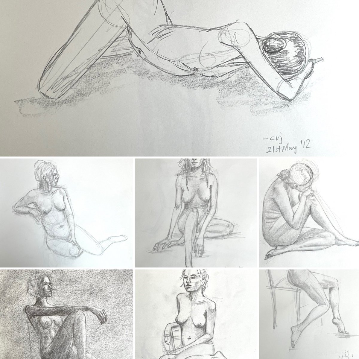 asymptotia's tweet photo. Based on a series of sketchbooks that I found while #HouseSorting it was around mid-2012 when I finally reached some passable level of understanding of how to comfortably draw the human figure from life. (I would love to get that back, please!) https://t.co/HoE12sXsIC