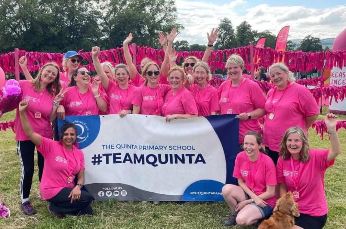 Pink Ribbon walk at Chatsworth Hall complete, especially for our beautiful Kirsty and any others affected by this terrible disease. Over £3000 raised for Breast Cancer Now #goteamquinta
