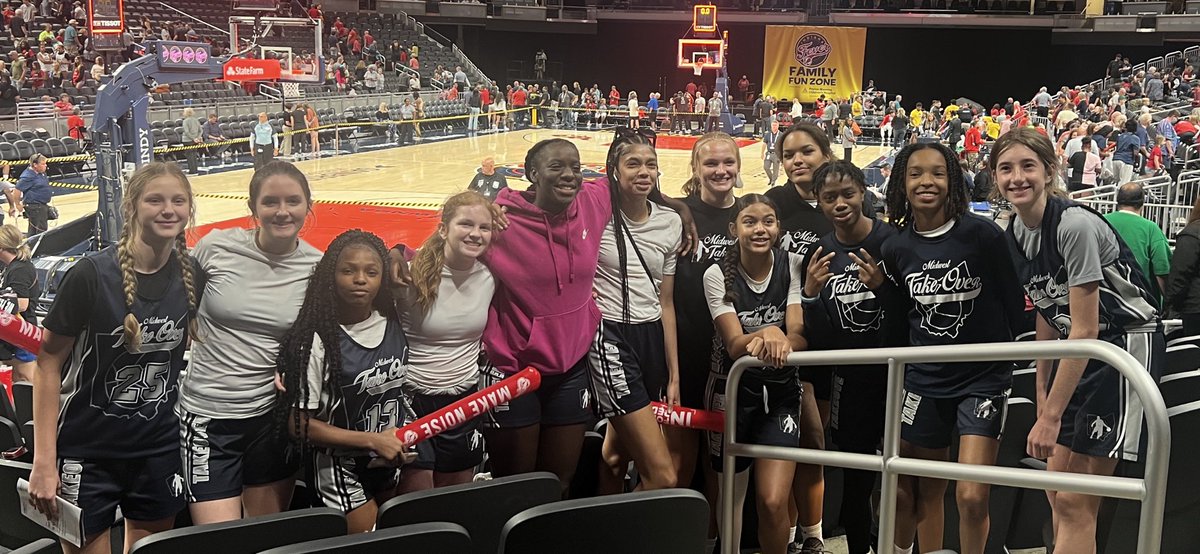 Midwest Takeover took on some Indiana Fever today! @MWTakeover #teambonding