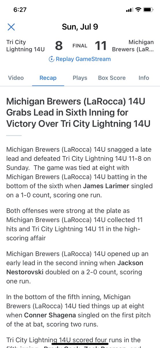 17UMiBrewers's tweet photo. Champions! Great weekend of some great baseball! Boys went 4-0 to win it all. Great team effort.  Congrats Lukas Bray #22 on Tournament MVP @LukasBray22 https://t.co/ee6uk0vlMq