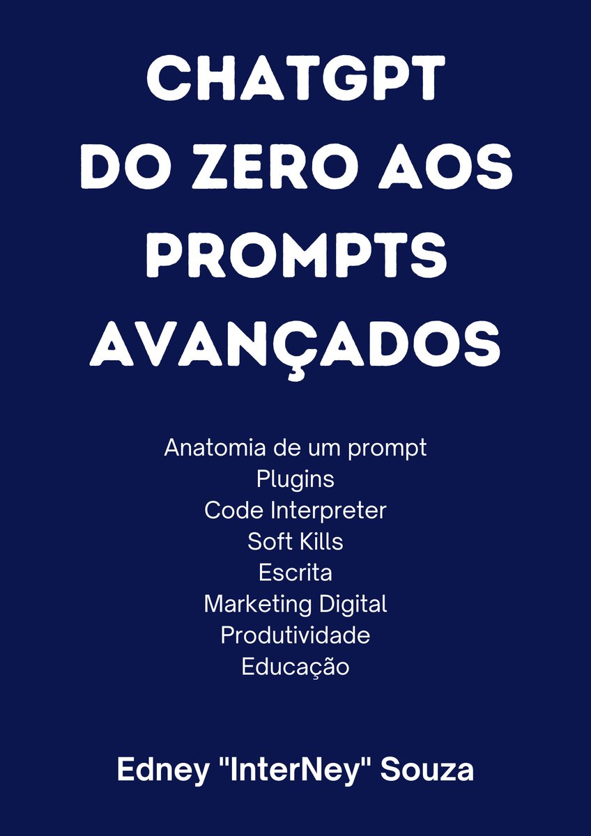 interney's tweet image. Um e-book gratuito sobre ChatGPT incluindo dicas de plugins para o ChatGPT Plus e como usar o recém lançado Code Interpreter.

É gratuito porque eu não aguento mais ver a galera pagando pra baixar e-book ruim. ;)

lp.interney.net/2epepir/chatgp…