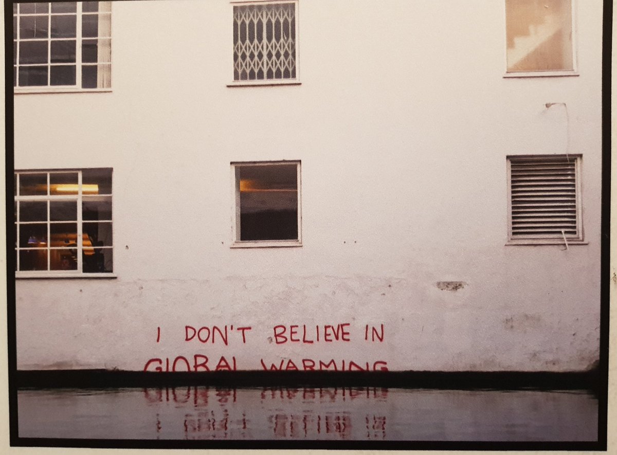 #Banksy exhibit in Brisbane is thought provoking as all his work. This is what he has to say about #climatechange