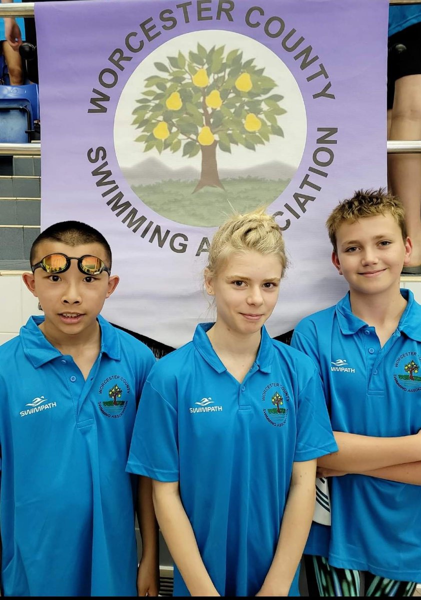 We are proud of these three swimmers today - they represented the County in the Three Counties Gala at Wolverhampton and Worcestershire won 👏🏆