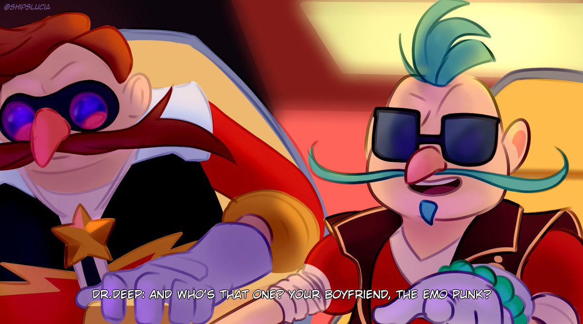 ShipsLucia's tweet photo. I'm calling it out, Dr.Deep should constantly joke around that Shadow is Sonic's boyfriend 🤣 #Sonadow #sonadowprime #Sonicprime https://t.co/Raw5XNBWwO