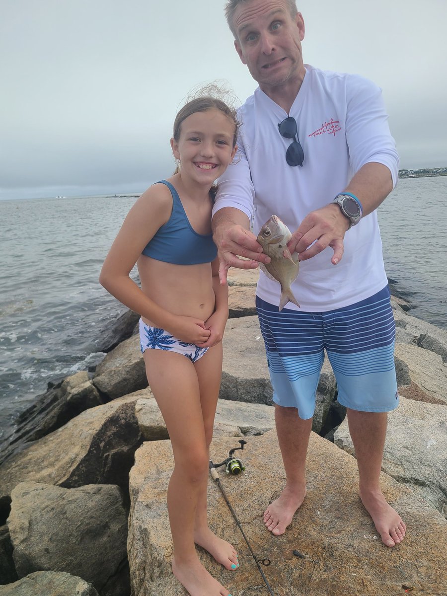 Fishing with my home girl, she always has the hot hand!