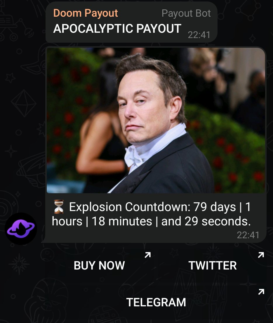 projectdoom_bsc's tweet photo. 🎉 Today a new ATH was reached &amp; our APB (Apocalyptic Payout Bot) was released to the community. 

Just more advancements for the $DOOM community.

Read more and test it for yourself! 👇
https://t.co/udluqQLRCN
#PROJECTDOOM #BSCGemAlert https://t.co/c2AbqK3KxB