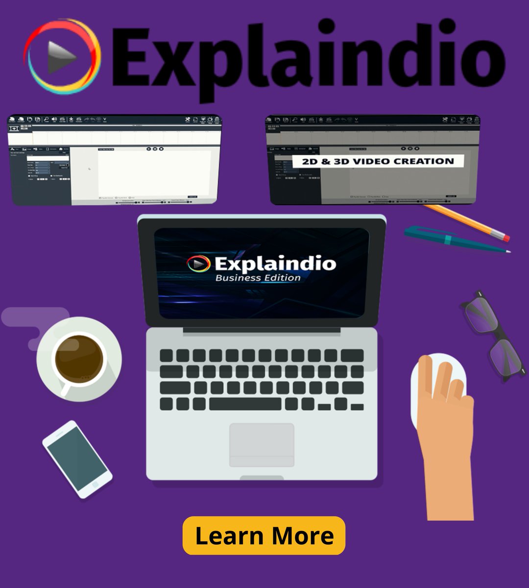 trade_2022's tweet image. #explaindiovideocreator #videocreator 
#explaindiovideo #video #videos #makevideos
Explaindio Video Creator
The Easy To Use Drag­n­Drop Video Creator
Create Your Next Video in 3 Simple Steps!
Professional Videos In Just Minutes!
👉👉👉 bit.ly/3BFD1no 👈👈👈