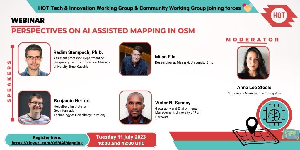 📣 Book your seats . 🎙️ Our distinguished speakers include leading industry professionals and researchers with experience in AI and OSM domains. Get ready to gain invaluable insights and engage in stimulating discussions! 🗣️💡 👉🏽tinyurl.com/OSMAiMapping