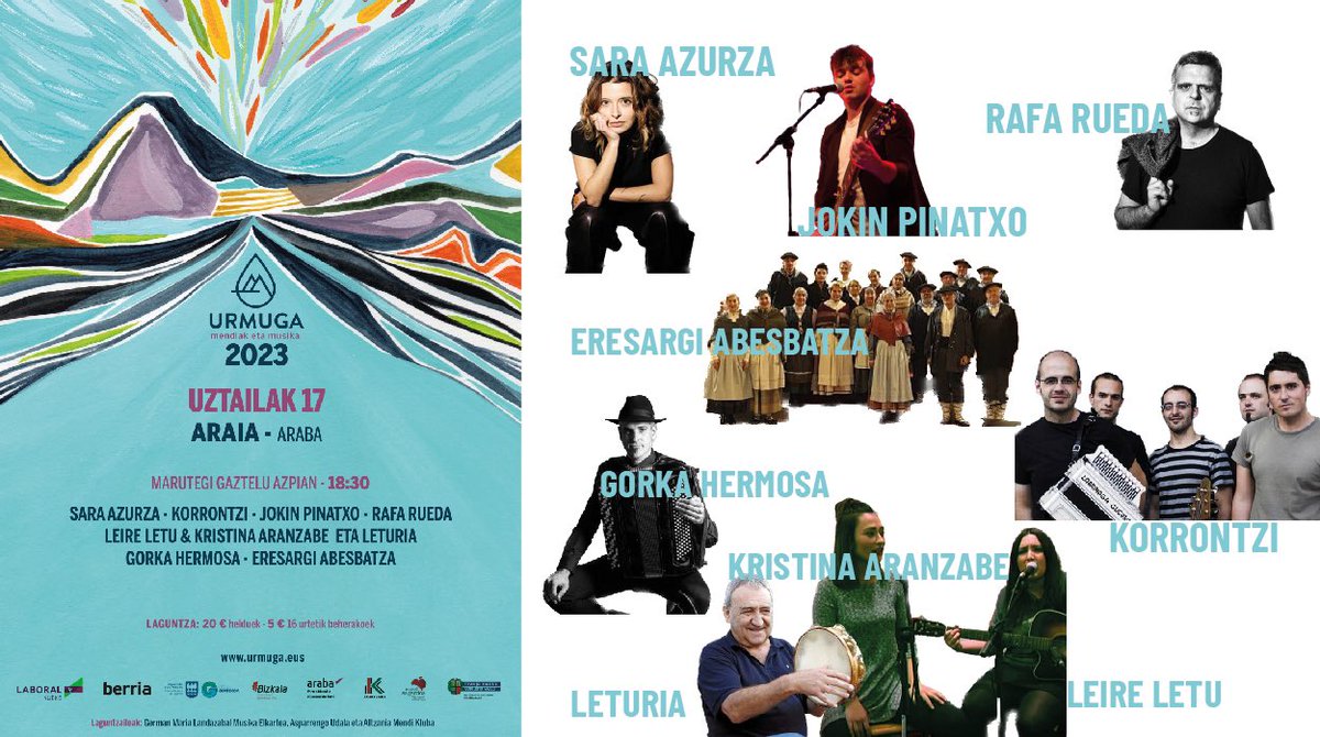 EUS: Lortu zure sarrerak uztailaren 17rako Araian!

ES: ¡Consigue tus entradas para el día 17 de julio en Araia!

FR: Achetez vos billets pour le 17 juillet à Araia!

urmuga.eus 

#UMUGA23 #euskalherria #urmuga