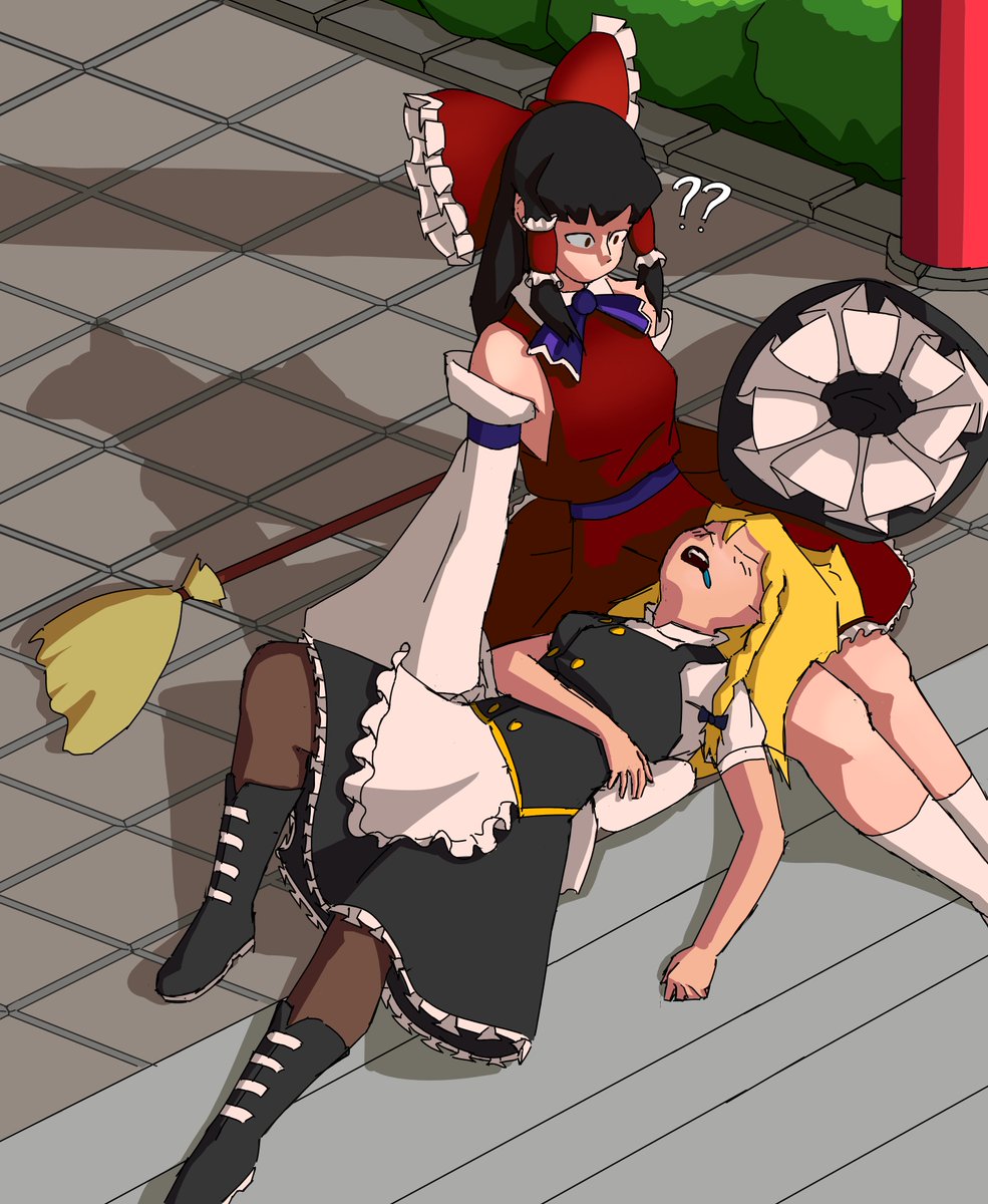 feleppozOF's tweet photo. idk i like the touhou girls

 #art #digitalart #touhou #reimu #marisa https://t.co/vdUYIeUXOF