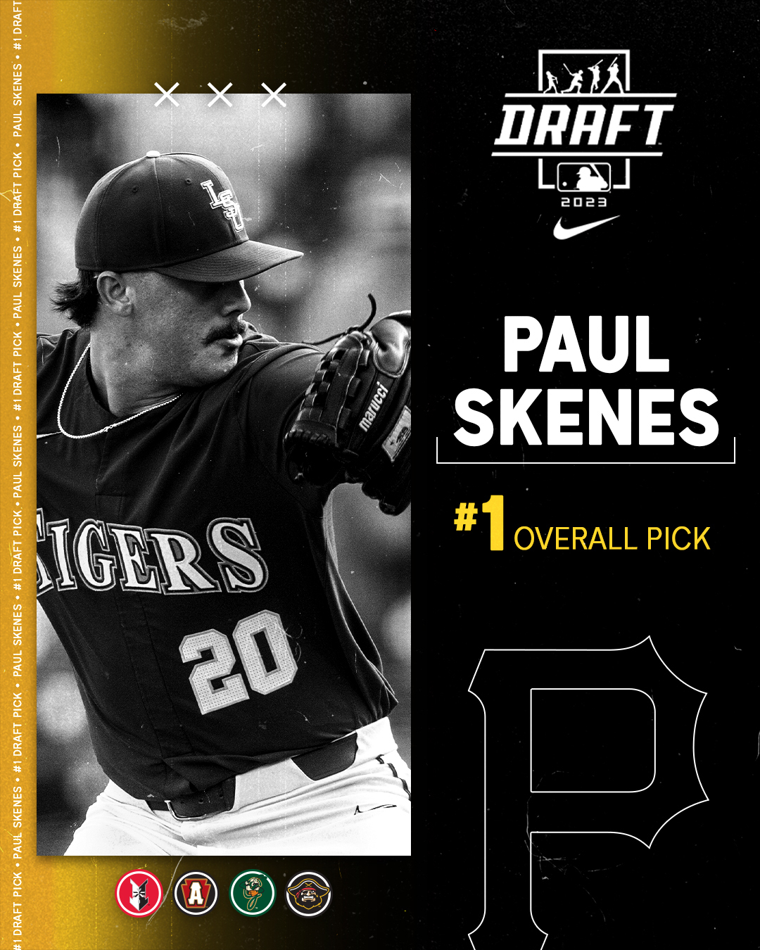 ESPN on X: The Pittsburgh Pirates select Paul Skenes with the