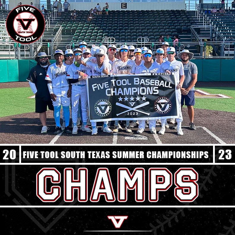 🏆CHAMPIONS🏆

Congrats to @Titans_Adidas 15U National on winning the 15U Division of the <a href="/FiveTool/">Five Tool Baseball</a> South Texas Summer Championship!

#WatchEm