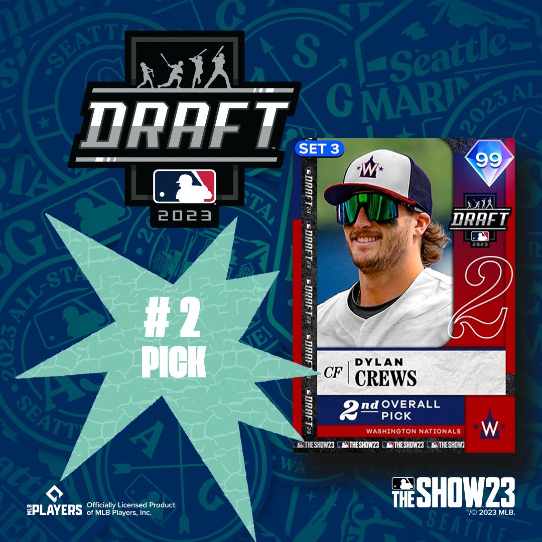 Dylan Crews is the # 2️⃣ pick in the #MLBDraft going to the <a href="/Nationals/">Washington Nationals</a>!

Congratulations Dylan!

#MLBTheShow