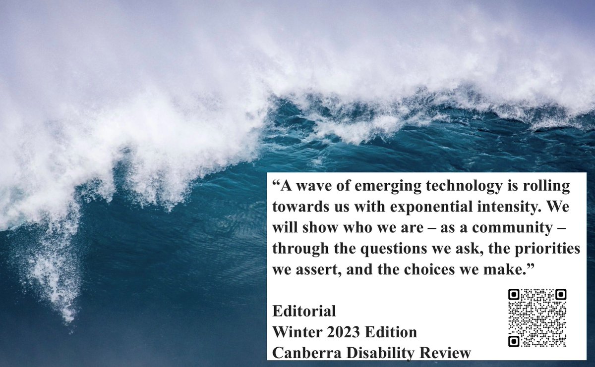 CDReviewAus's tweet image. For the Winter 2023 Edition of the Canberra Disability Review go to advocacyforinclusion.org/cdr/ #CDReview #technology #Disability