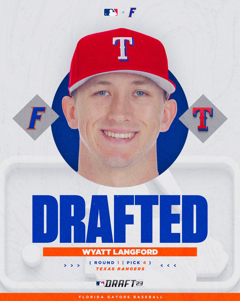 𝐋𝐎𝐍𝐄 𝐒𝐓𝐀𝐑 𝐓𝐇𝐔𝐍𝐃𝐄𝐑 ⭐⛈ Wyatt Langford becomes the second-highest draft pick in team history! #GatorMade // #GoGators