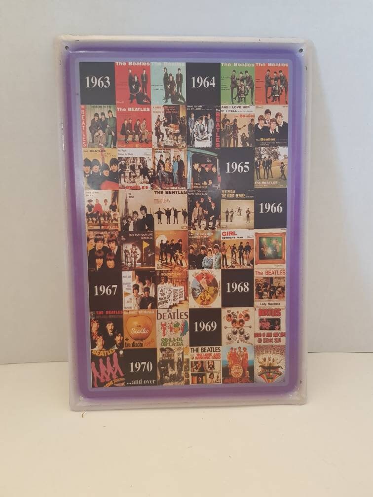 Kitchenconext's tweet image. The beatles discography metal sign tuppu.net/c17be187 #Etsy #kitchenconnection #Vintage