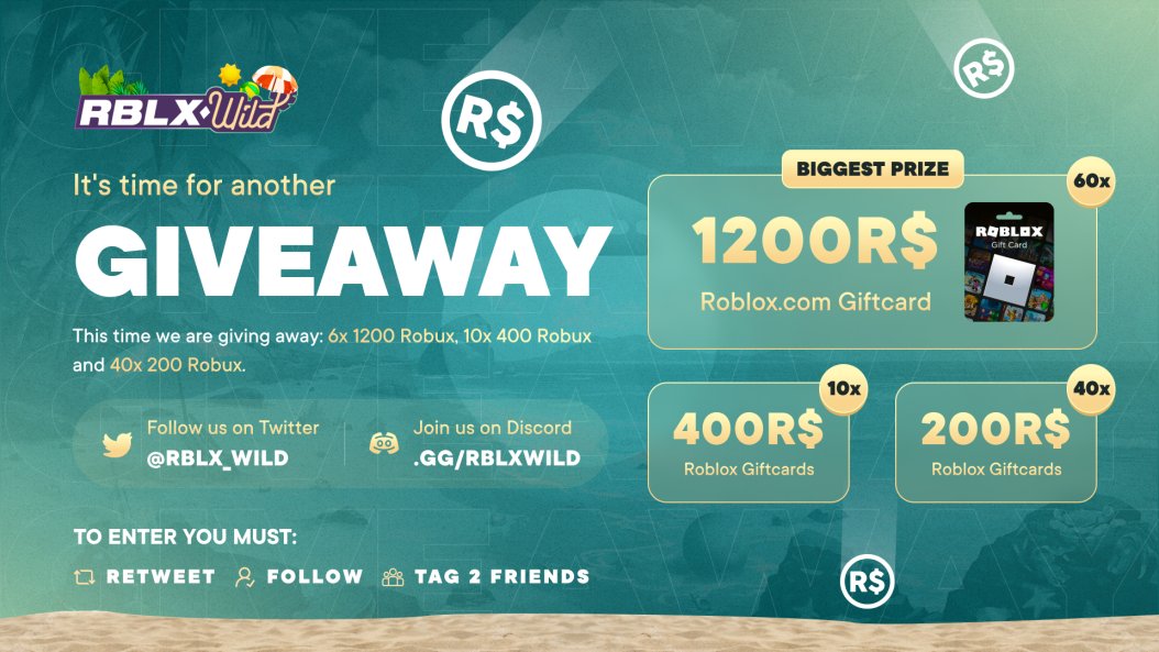 RBLXWild on X: Its time for another huge Giveaway💰 1⃣To enter